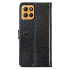 For Motorola Moto G15 Glitter Powder Flip Leather Phone Case(Black) - 3