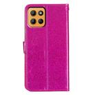 For Motorola Moto G15 Glitter Powder Flip Leather Phone Case(Rose Red) - 3