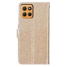 For Motorola Moto G15 Glitter Powder Flip Leather Phone Case(Gold) - 3
