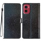 For Motorola Moto G05 Glitter Powder Flip Leather Phone Case(Black) - 1