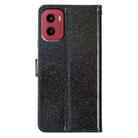 For Motorola Moto G05 Glitter Powder Flip Leather Phone Case(Black) - 3