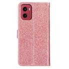 For Motorola Moto G05 Glitter Powder Flip Leather Phone Case(Rose Gold) - 3