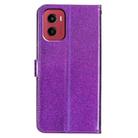 For Motorola Moto G05 Glitter Powder Flip Leather Phone Case(Purple) - 3