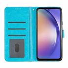 For OPPO A58 4G Glitter Powder Flip Leather Phone Case(Blue) - 4