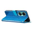 For OPPO A58 4G Glitter Powder Flip Leather Phone Case(Blue) - 5