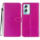 For OPPO A79 5G / A2 5G Glitter Powder Flip Leather Phone Case(Rose Red) - 1