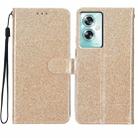 For OPPO A79 5G / A2 5G Glitter Powder Flip Leather Phone Case(Gold) - 1