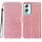 For OPPO A79 5G / A2 5G Glitter Powder Flip Leather Phone Case(Rose Gold) - 1