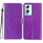 For OPPO A79 5G / A2 5G Glitter Powder Flip Leather Phone Case(Purple) - 1