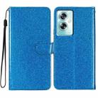 For OPPO A79 5G / A2 5G Glitter Powder Flip Leather Phone Case(Blue) - 1