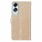 For OPPO A60 Glitter Powder Flip Leather Phone Case(Gold) - 3