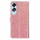 For OPPO A60 Glitter Powder Flip Leather Phone Case(Rose Gold) - 3