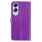 For OPPO A60 Glitter Powder Flip Leather Phone Case(Purple) - 3