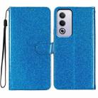 For OPPO A3 Pro Glitter Powder Flip Leather Phone Case(Blue) - 1