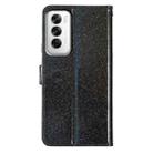 For OPPO Reno12 Global Glitter Powder Flip Leather Phone Case(Black) - 3