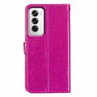 For OPPO Reno12 Global Glitter Powder Flip Leather Phone Case(Rose Red) - 3