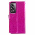 For OPPO Reno12 Pro Global Glitter Powder Flip Leather Phone Case(Rose Red) - 3