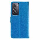 For OPPO Reno12 Pro Global Glitter Powder Flip Leather Phone Case(Blue) - 3