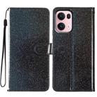 For OPPO Reno13 Pro Global Glitter Powder Flip Leather Phone Case(Black) - 1