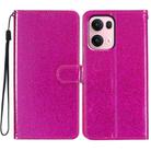For OPPO Reno13 Pro Global Glitter Powder Flip Leather Phone Case(Rose Red) - 1
