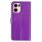 For OPPO Reno13 Pro Global Glitter Powder Flip Leather Phone Case(Purple) - 3