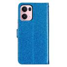 For OPPO Reno13 Pro Global Glitter Powder Flip Leather Phone Case(Blue) - 3