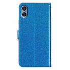 For Sony Xperia 5 V Glitter Powder Flip Leather Phone Case(Blue) - 3