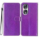 For Honor 90 Glitter Powder Flip Leather Phone Case(Purple) - 1