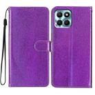For Honor X6a Glitter Powder Flip Leather Phone Case(Purple) - 1