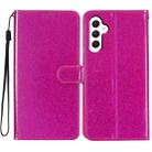 For Samsung Galaxy A05s Glitter Powder Flip Leather Phone Case(Rose Red) - 1