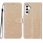 For Samsung Galaxy A05s Glitter Powder Flip Leather Phone Case(Gold) - 1