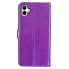 For Samsung Galaxy A06 4G Glitter Powder Flip Leather Phone Case(Purple) - 3
