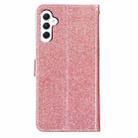 For Samsung Galaxy A36 5G Glitter Powder Flip Leather Phone Case(Rose Gold) - 3