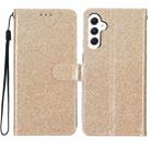 For Samsung Galaxy A26 5G Glitter Powder Flip Leather Phone Case(Gold) - 1