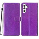 For Samsung Galaxy A26 5G Glitter Powder Flip Leather Phone Case(Purple) - 1