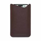 For 4.8-6.1 inch Simple Open Clutch Bag Universal Nappa Pattern Leather Phone Case(Coffee) - 1