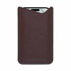 For 6.7-6.9 inch Simple Open Clutch Bag Universal Nappa Pattern Leather Phone Case(Coffee) - 1