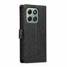 For Honor X6b PU Genuine Leather Texture Embossed Line Phone Case(Black) - 3