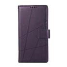 For Honor X6b PU Genuine Leather Texture Embossed Line Phone Case(Purple) - 2