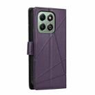 For Honor X6b PU Genuine Leather Texture Embossed Line Phone Case(Purple) - 3