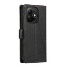 For Honor X60i PU Genuine Leather Texture Embossed Line Phone Case(Black) - 3