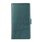 For Honor X60i PU Genuine Leather Texture Embossed Line Phone Case(Green) - 2