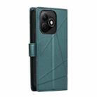 For Honor X60i PU Genuine Leather Texture Embossed Line Phone Case(Green) - 3