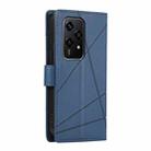 For Honor 200 Lite Global PU Genuine Leather Texture Embossed Line Phone Case(Blue) - 3