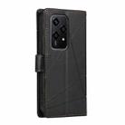 For Honor 200 Lite Global PU Genuine Leather Texture Embossed Line Phone Case(Black) - 3