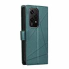 For Honor 200 Lite Global PU Genuine Leather Texture Embossed Line Phone Case(Green) - 3