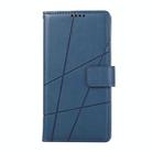 For Honor 300 Pro / 300 Ultra PU Genuine Leather Texture Embossed Line Phone Case(Blue) - 2
