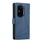 For Honor 300 Pro / 300 Ultra PU Genuine Leather Texture Embossed Line Phone Case(Blue) - 3