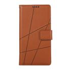 For Honor 300 Pro / 300 Ultra PU Genuine Leather Texture Embossed Line Phone Case(Brown) - 2
