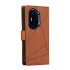 For Honor 300 Pro / 300 Ultra PU Genuine Leather Texture Embossed Line Phone Case(Brown) - 3